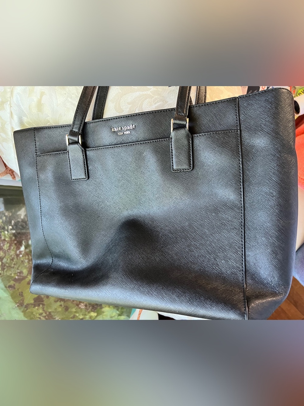 Kate Spade Black Saffiano Leather Tote Bag - Picture 3 of 10